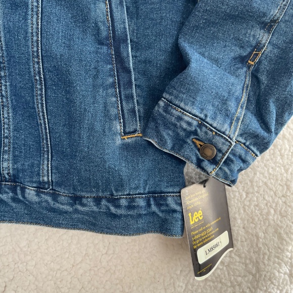 Lee Blue Denim Men’s XL Jacket NWT W/ Brown Corduroy Collar & Fleece Lining - Picture 12 of 16